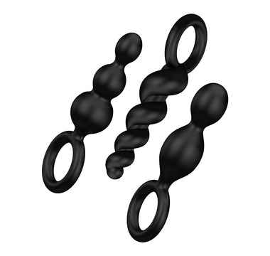 Náhled produktu Sada análních kolíků Satisfyer Plugs, 3 ks, černá