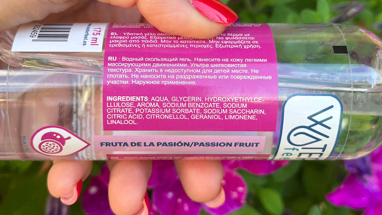 Složení lubrikantu WaterFeel Marakuja.