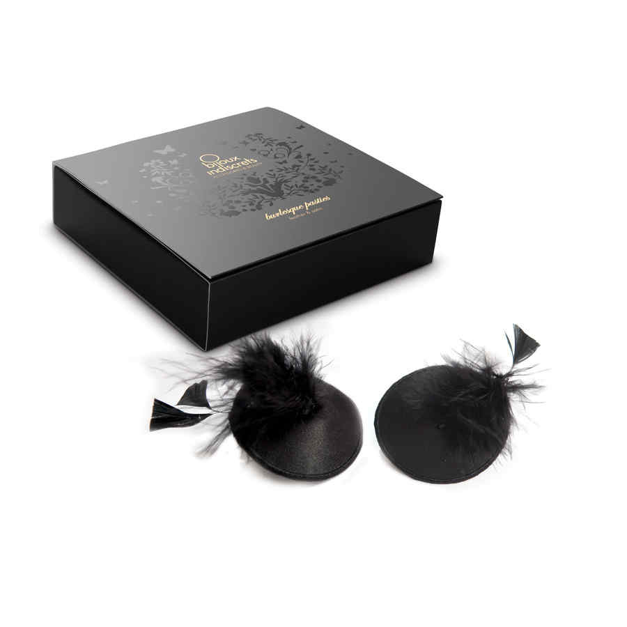 Hlavní náhled produktu Bijoux Indiscrets - Burlesque Pasties Feathers - lepící ozdoby na bradavky