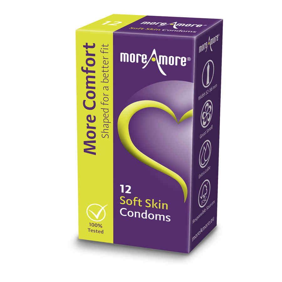 Hlavní náhled produktu MoreAmore - Condom Soft Skin 12 ks - latexové kondomy