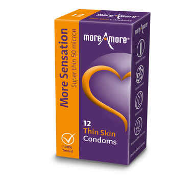 Náhled produktu MoreAmore - Condom Thin Skin 12 ks - extra tenké kondomy