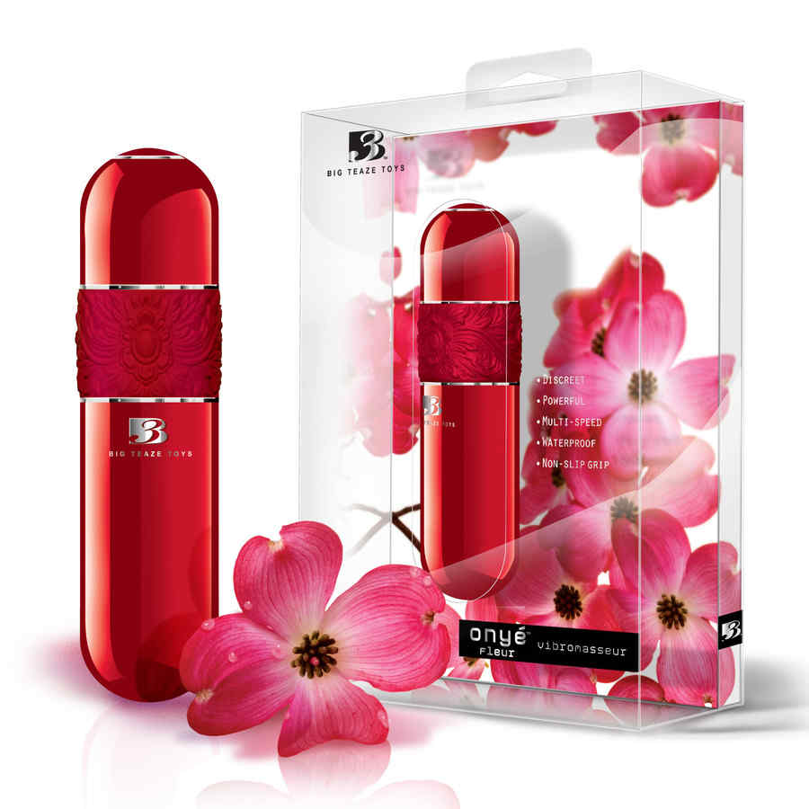 Náhled produktu Mini vibrátor B3 Onye Fleur, červený