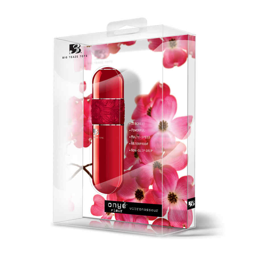 Náhled produktu Mini vibrátor B3 Onye Fleur, červený
