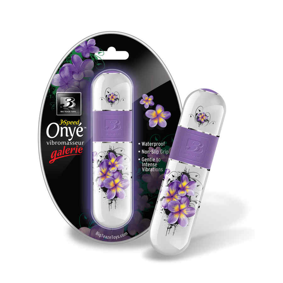 Náhled produktu Mini vibrátor B3 Onye Galerie, bílá s květinami