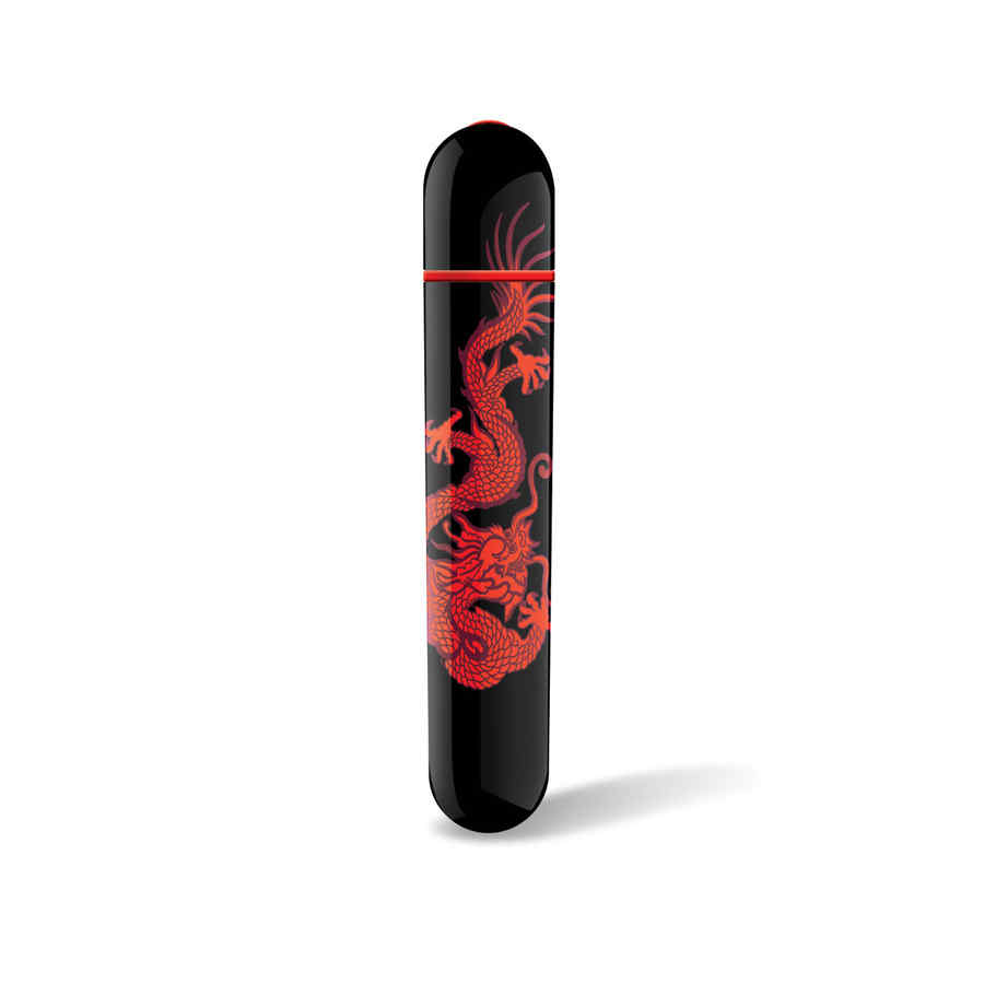 Náhled produktu Mini vibrátor B3 Onye Galerie Petit, černý s drakem, s cestovním pouzdrem