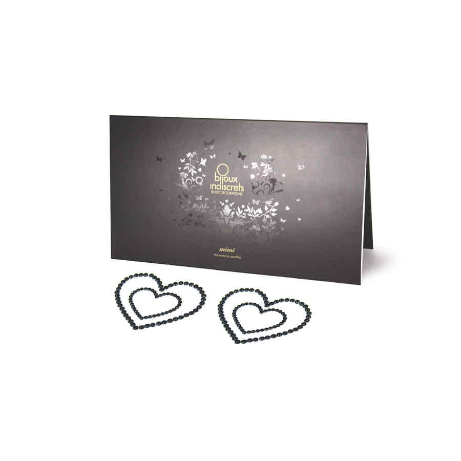 Náhled produktu Ozdoby na bradavky Bijoux Indiscrets Mimi Heart Black, černá