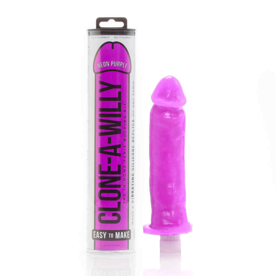 Náhled produktu Sada na odlití penisu s vibrátorem Clone A Willy Kit Neon Purple, fialová