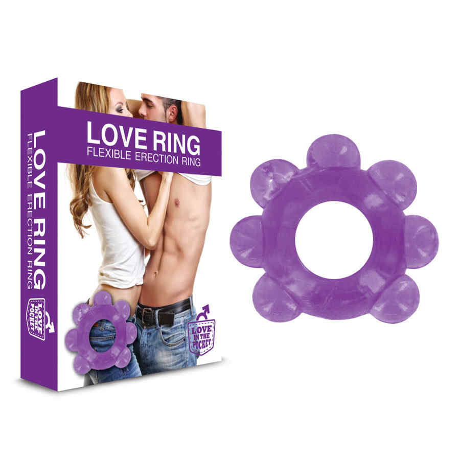 Náhled produktu Erekční kroužek Love in the Pocket Love Ring Erection, fialová