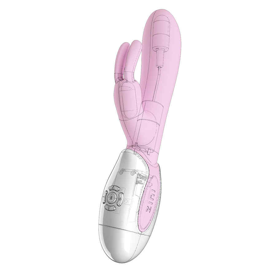 Náhled produktu Vibrátor s dvojitou stimulací a třemi motory ZINI Perfect Rabbit, růžová