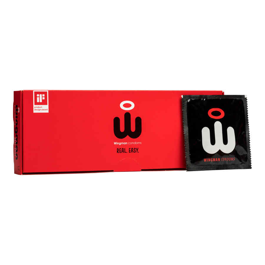 Hlavní náhled produktu Wingman - Condoms - kondomy s navlékačem, 12 ks