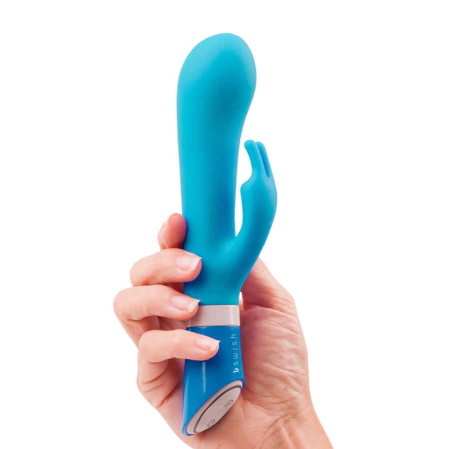 Náhled produktu Luxusní vibrátor s dvojí stimulací B Swish bwild Deluxe Bunny Rabbit, modrá