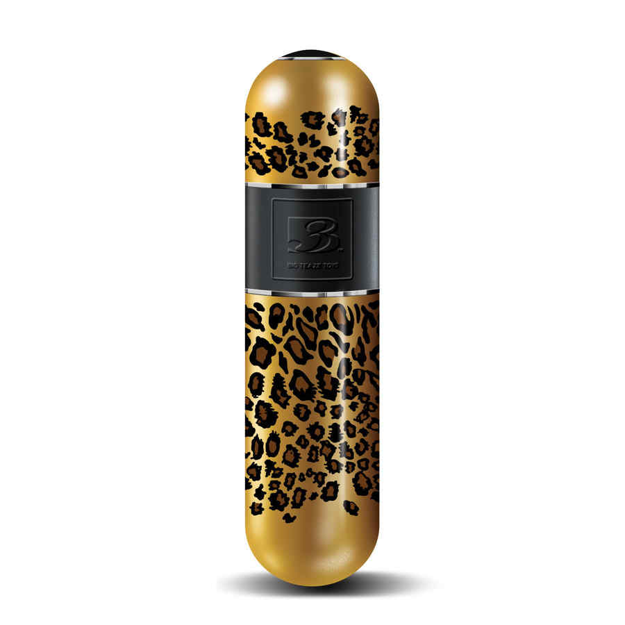 Náhled produktu Mini vibrátor B3 Onye Kenya, zlatý s leopardím vzorem, s cestovním pouzdrem