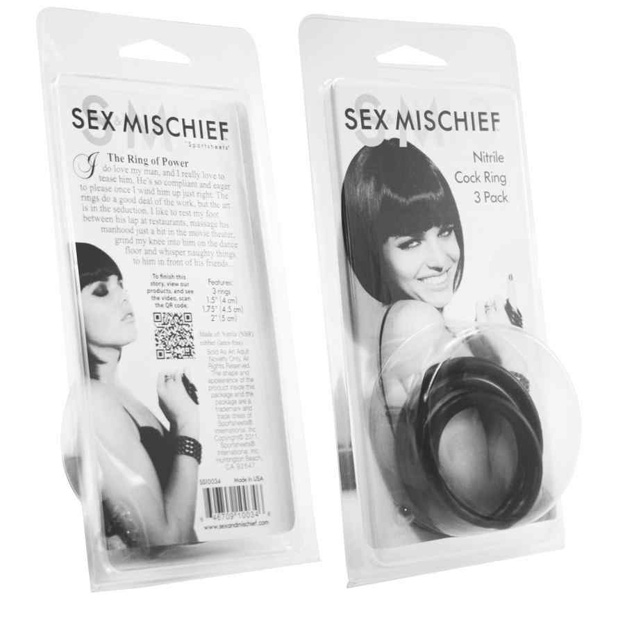 Náhled produktu Kovové erekční kroužky na penis Sex&Mischief, 3 ks
