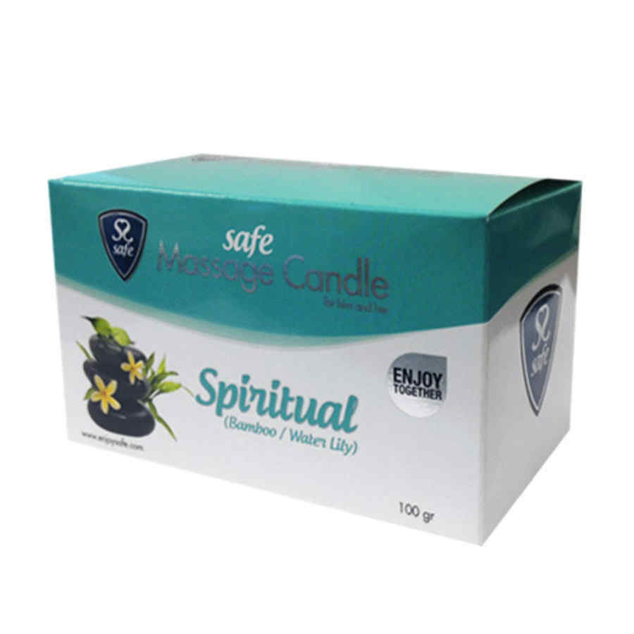 Náhled produktu Masážní svíčka Safe Massage Candle Spiritual Bamboo & Waterlily, s vůní leknínu a bambusu