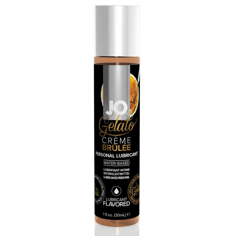 Náhled produktu Ochucený vodní lubrikační gel System JO Gelato, 30 ml, Creme Brulee