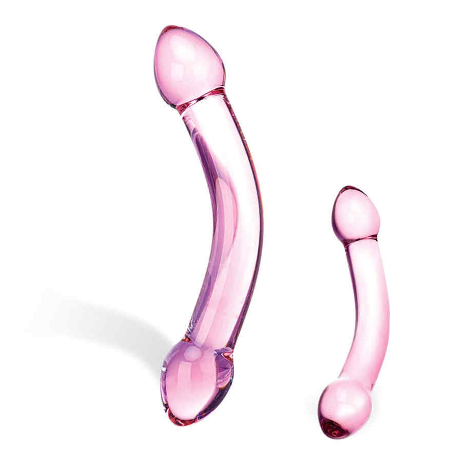 Náhled produktu Oboustranné skleněné dildo Glas Double Trouble, růžová
