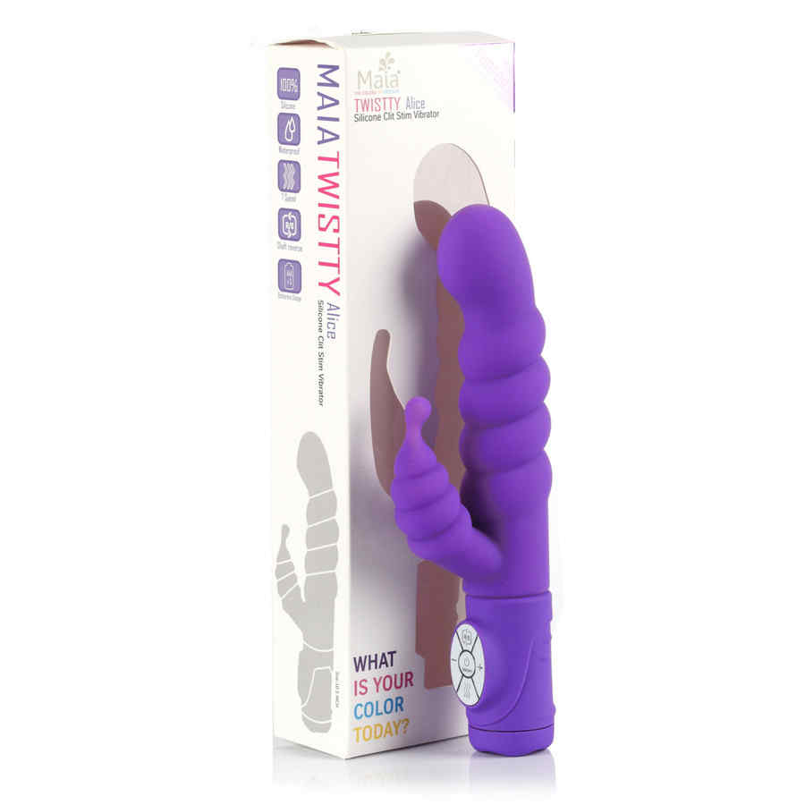Náhled produktu Vibrátor s dvojitou stimulací Maia Toys Swirl Vibrator Alice, fialová