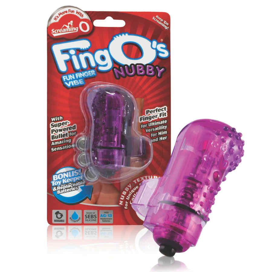 Náhled produktu Minivibrátor na prst The Screaming O The FingO, čirá fialová
