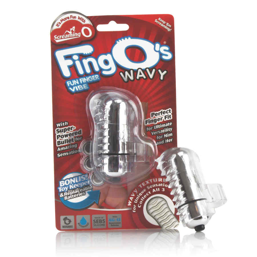 Hlavní náhled produktu The Screaming O - The FingO  vibrátor na prst, čirá