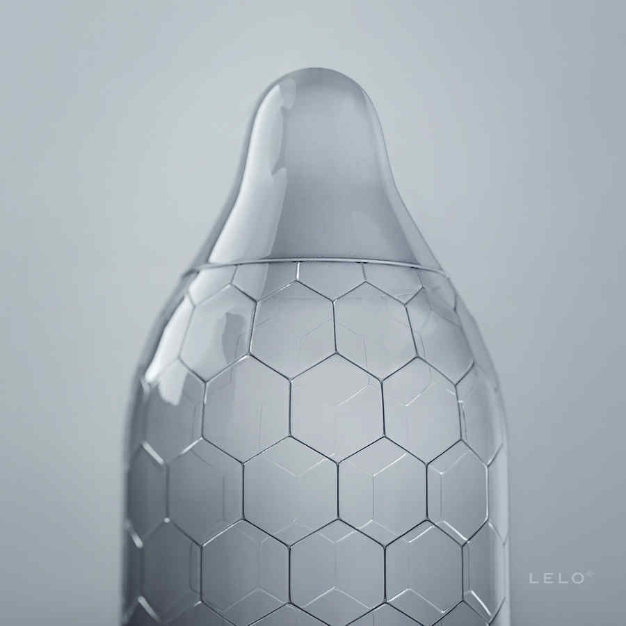 Náhled produktu Luxusní extra tenké kondomy s vnitřní strukturou Lelo HEX Condoms Original, 3 ks