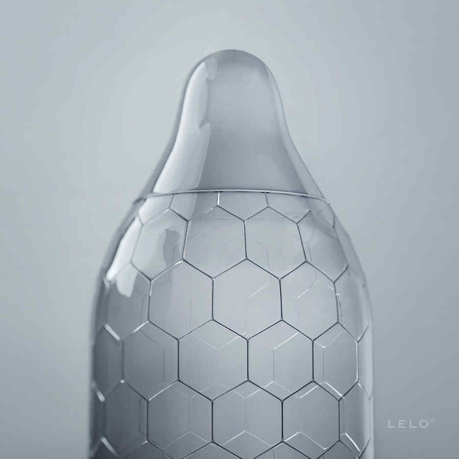 Náhled produktu Luxusní extra tenké kondomy s vnitřní strukturou Lelo HEX Condoms Original, 6 ks