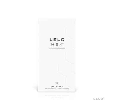 Náhled produktu Luxusní extra tenké kondomy s vnitřní strukturou Lelo HEX Condoms Original, 12 ks