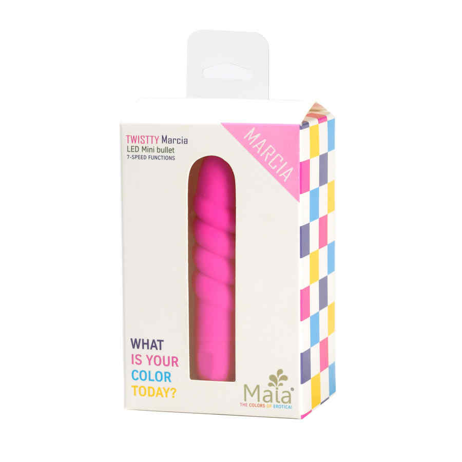 Náhled produktu Voděodolný minivibrátor Maia Toys Twistty LED Mini Bullet, růžový