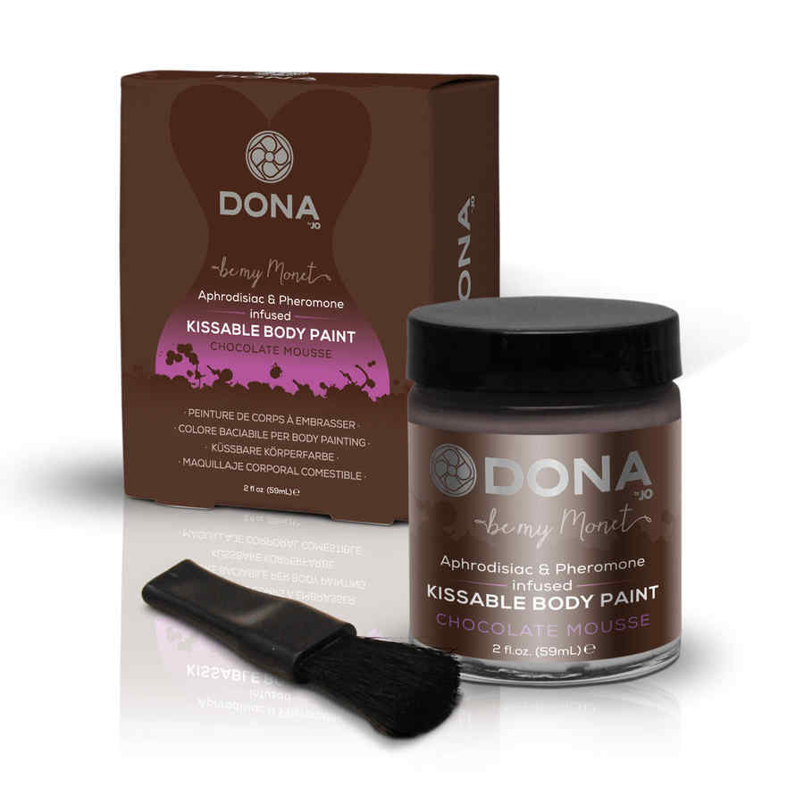 Náhled produktu Barva na tělo Dona Kissable Body Paint 59 ml, s příchutí čokoládová pěna pro kreslení na tělo