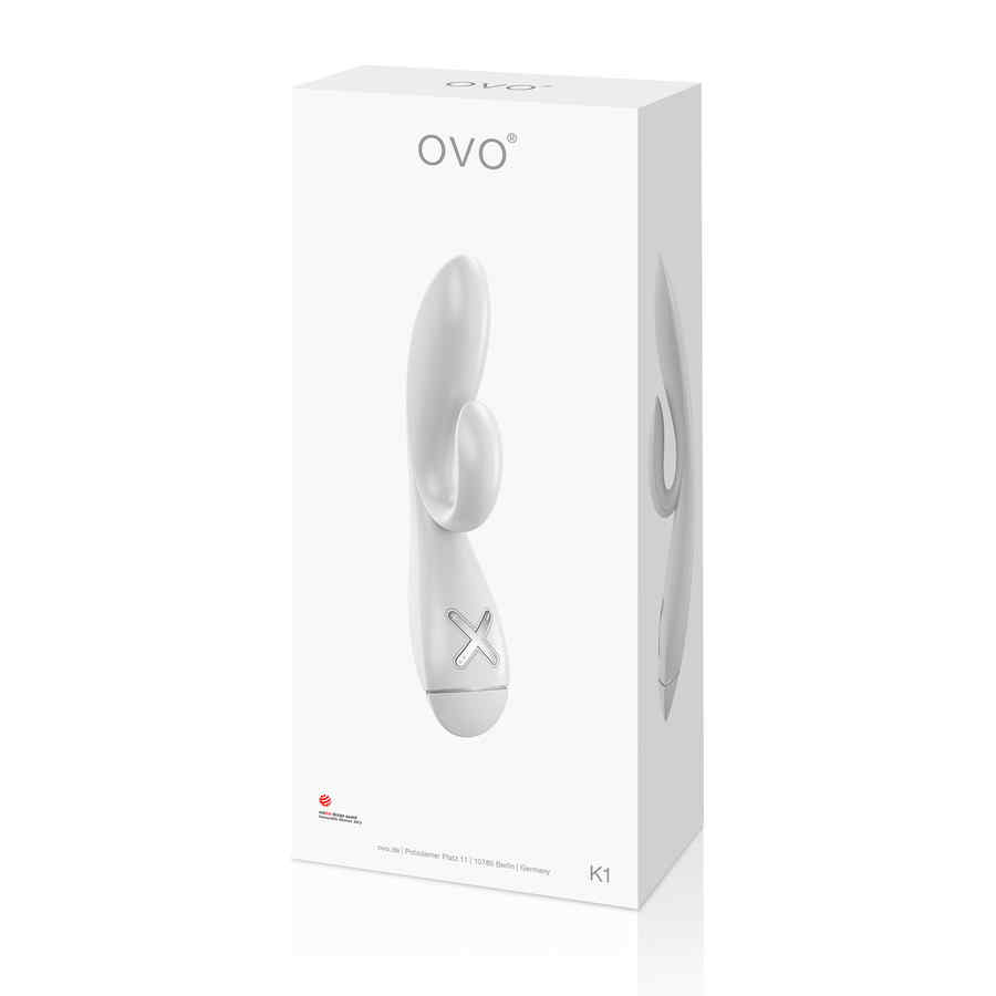 Náhled produktu Ovo - K1 Rabbit vibrátor s dvojitou stimulací, bílá