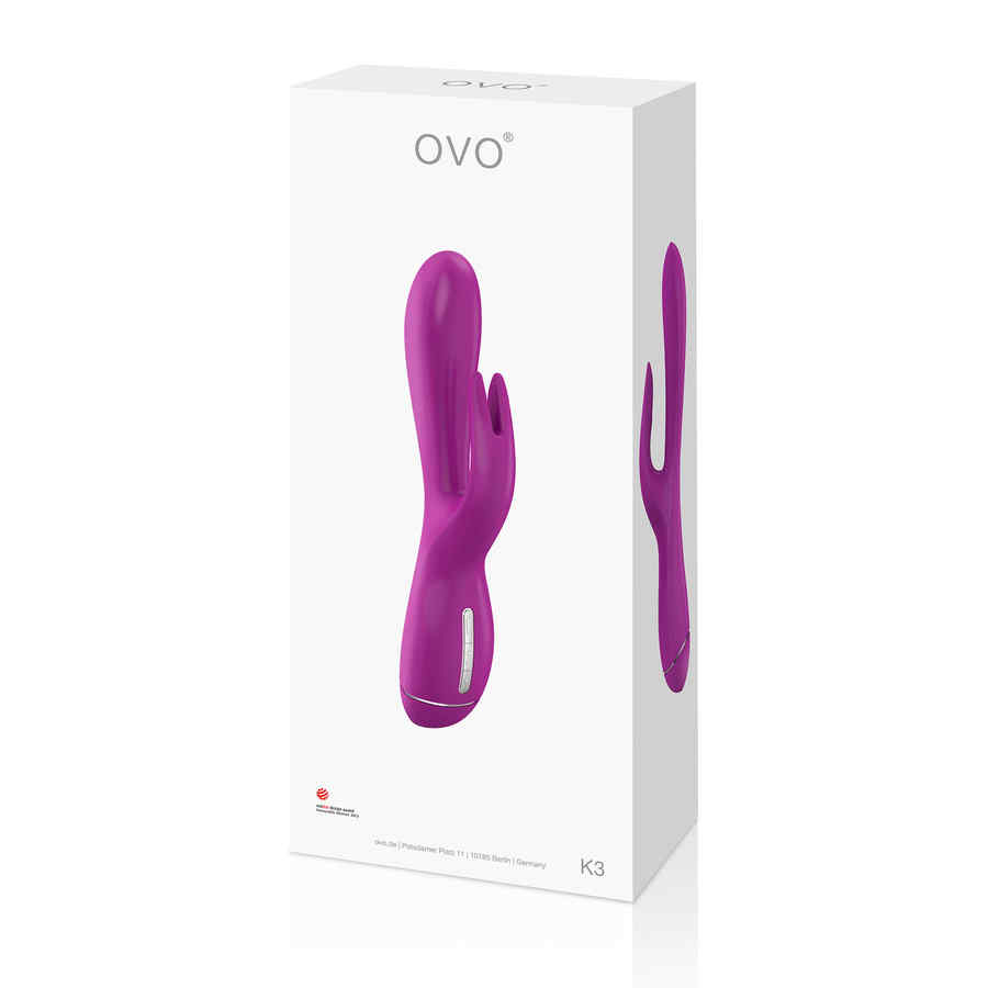 Náhled produktu Ovo - K3 Rabbit vibrátor s dvojí stimulací, fialová