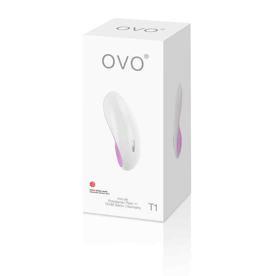 Náhled produktu Ovo - T1 vibrační stimulátor, bílá s růžovou