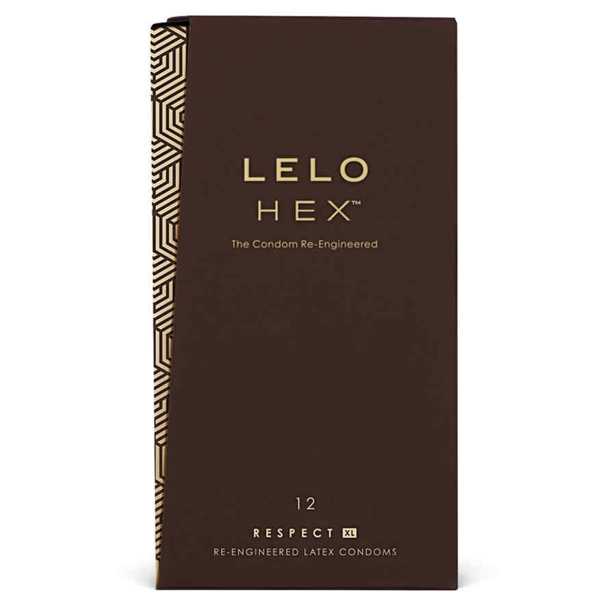 Náhled produktu Extra tenké kondomy s vnitřní strukturou Lelo HEX Condoms Respect XL, 12 ks