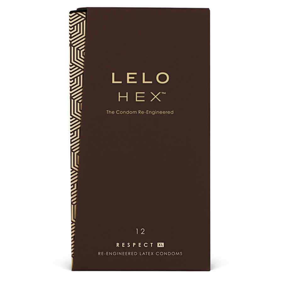 Náhled produktu Extra tenké kondomy s vnitřní strukturou Lelo HEX Condoms Respect XL, 12 ks