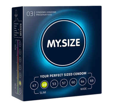 Náhled produktu MY.SIZE - 49 mm, 3 ks - klasické kondomy menších rozměrů
