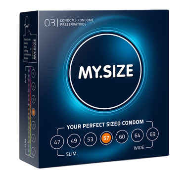 Náhled produktu Kondomy pro velký penis MY.SIZE 57 mm, 3 ks