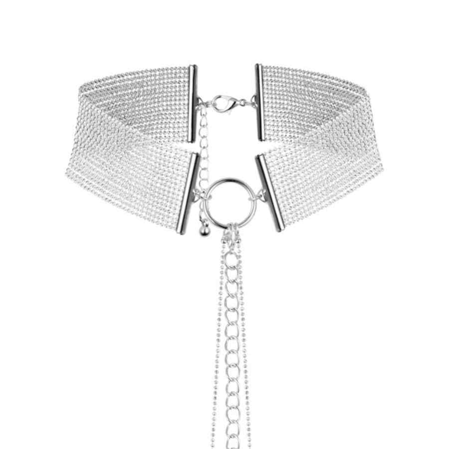 Náhled produktu Bijoux Indiscrets - Magnifique Collar - kovový límec z řetízků, stříbrná