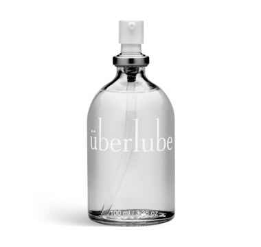 Náhled produktu Uberlube - Silikonový lubrikant ve skleněném flakonu s pumpičkou, 100 ml