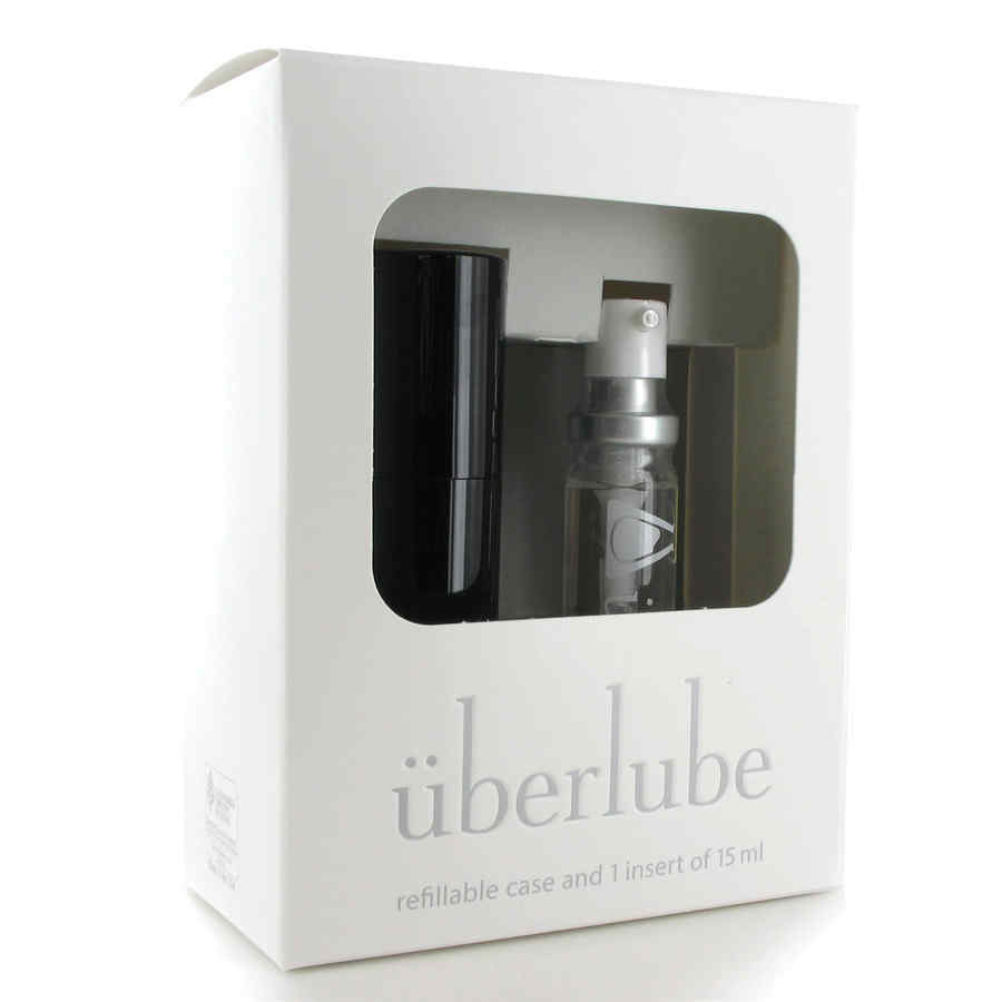Náhled produktu Uberlube - Silikonový lubrikant v cestovním balení, 15 ml, černá