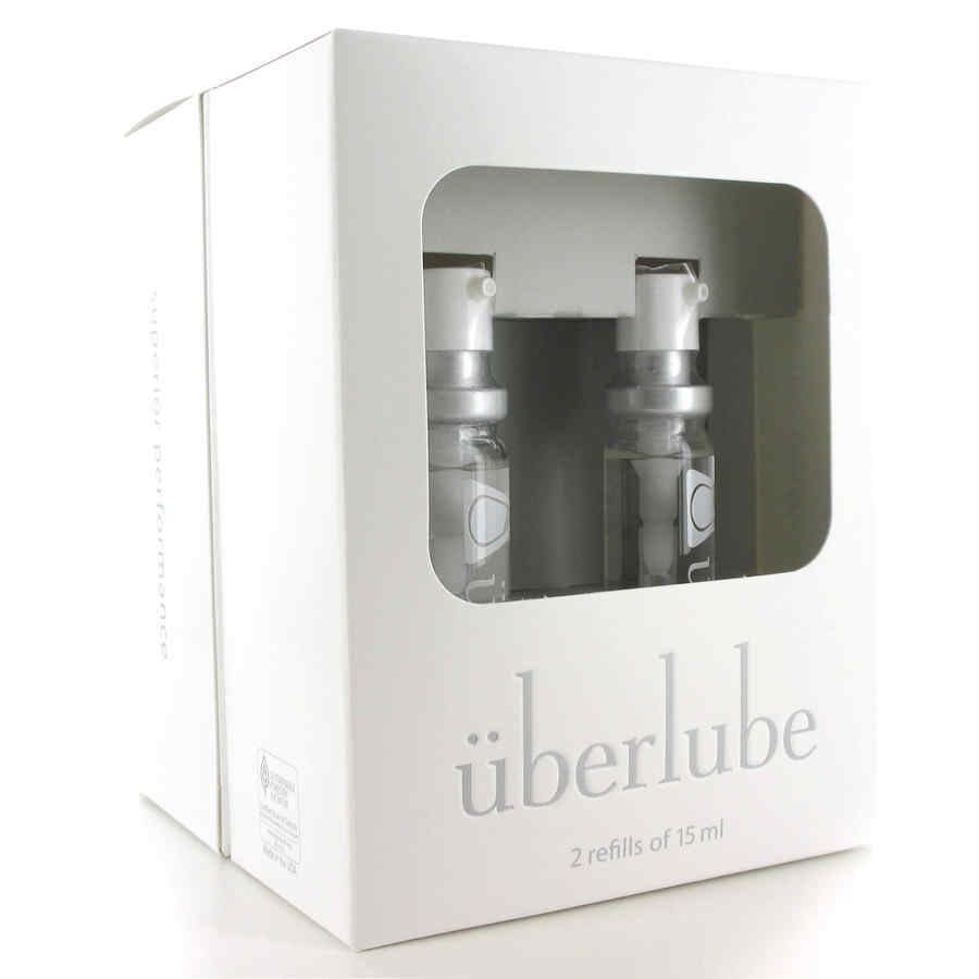 Náhled produktu Silikonový lubrikant Uberlube náhradní lahvičky do cestovního balení, 4 x 15 ml