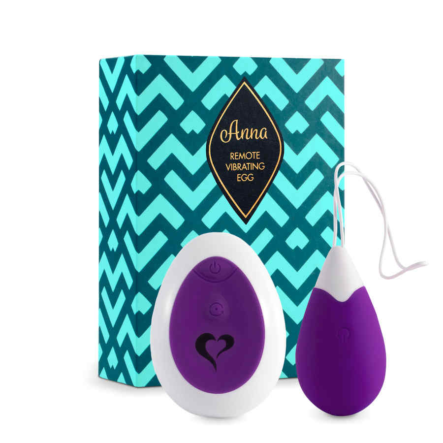 Hlavní náhled produktu FeelzToys - Anna Vibrating Egg Remote Deep Purple - vibrační vajíčko s dálkovým ovládáním