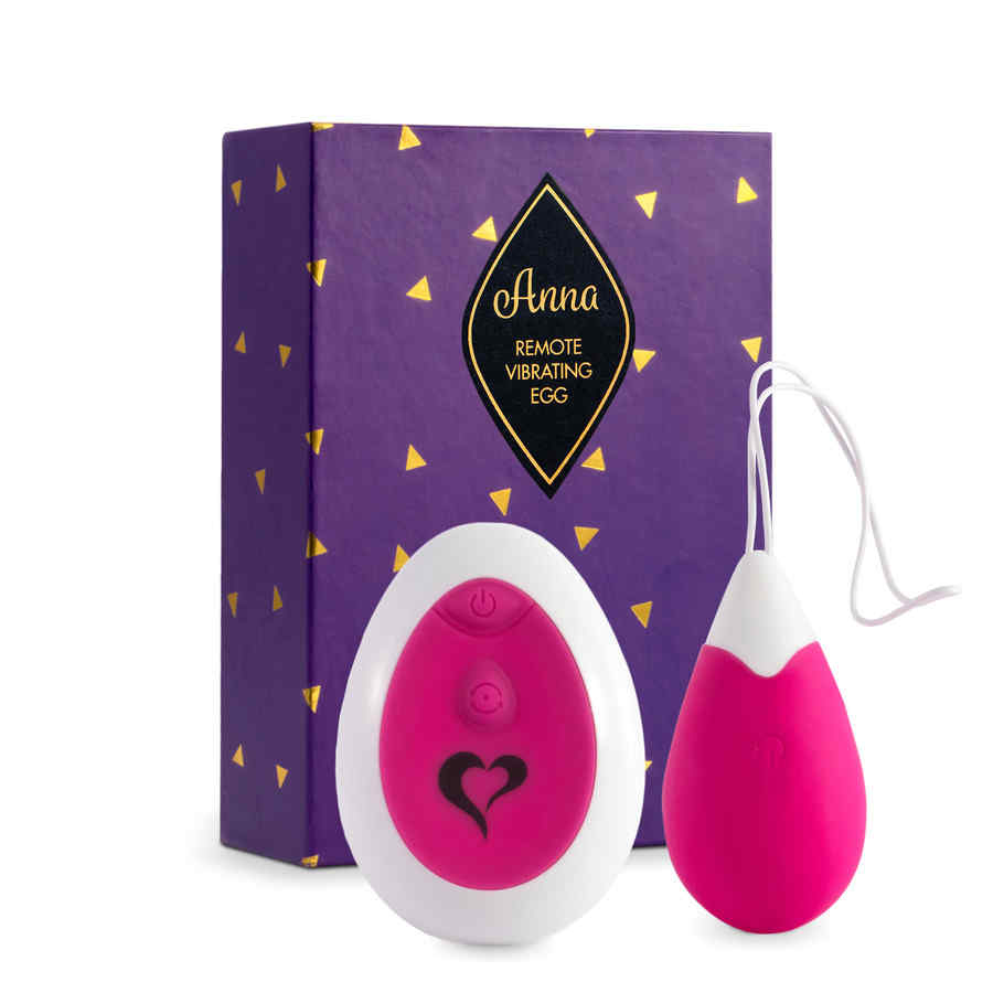 Hlavní náhled produktu FeelzToys - Anna Vibrating Egg Remote Deep Pink -  vibrační vajíčko s dálkovým ovládáním