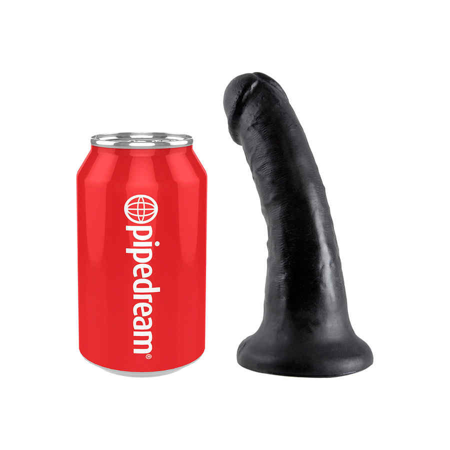 Náhled produktu King Cock - Cock 6 Inch Black - dildo vhodné pro připínání
