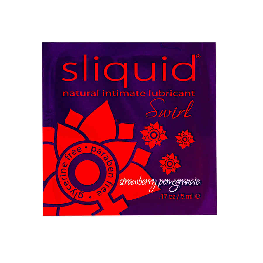 Hlavní náhled produktu Sliquid - Naturals Swirl 5 ml ve folii - lubrikant na vodní bázi, jahoda a granátové jablko
