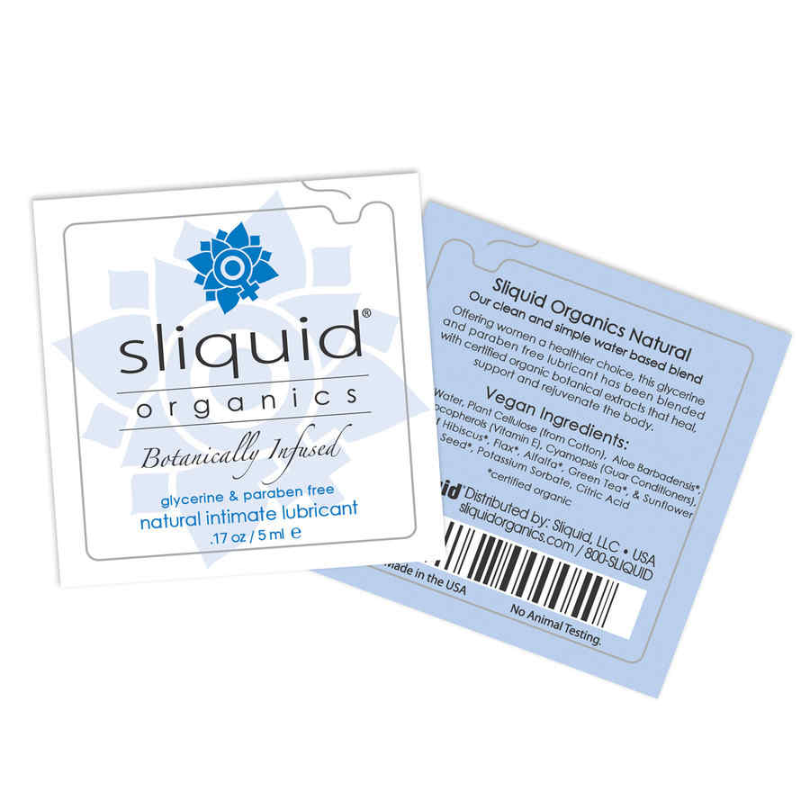 Náhled produktu Organický lubrikant Sliquid Organics Natural, 5 ml ve folii