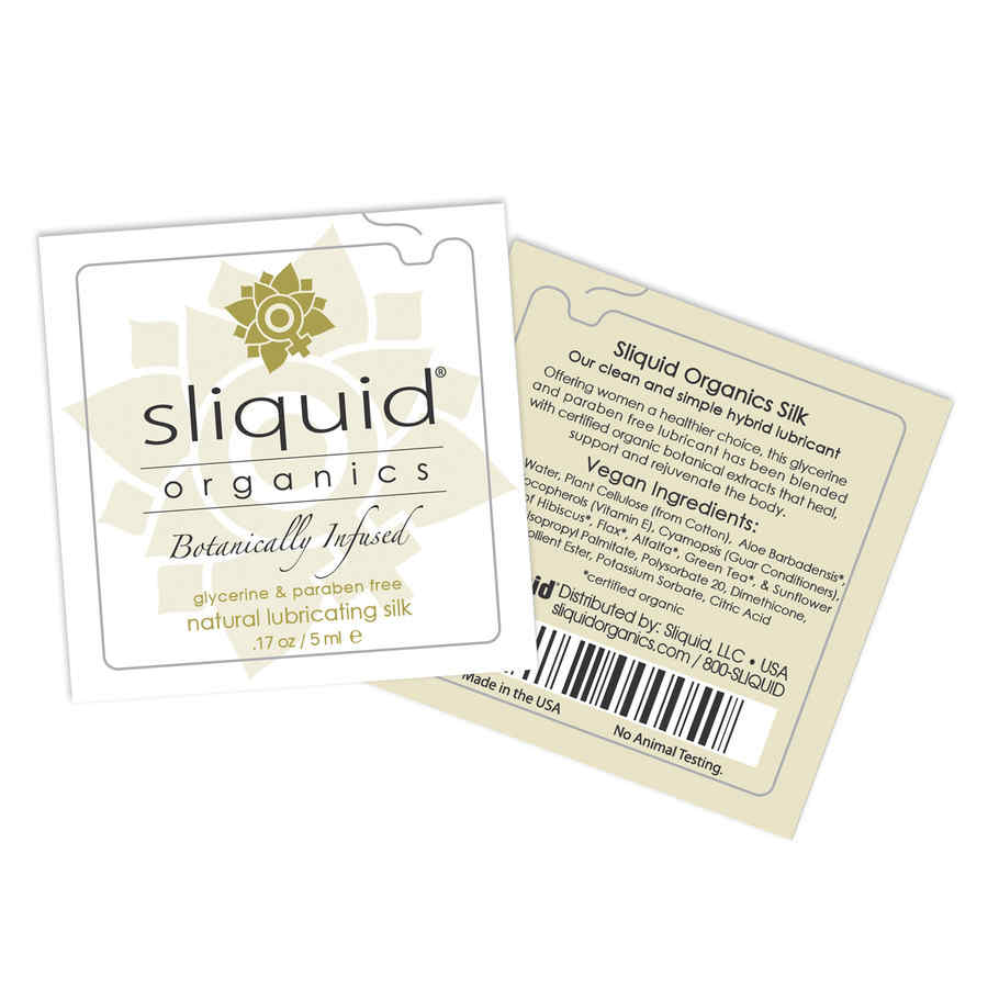 Náhled produktu Hybridní organický lubrikant Sliquid Organics Silk, 5 ml ve folii