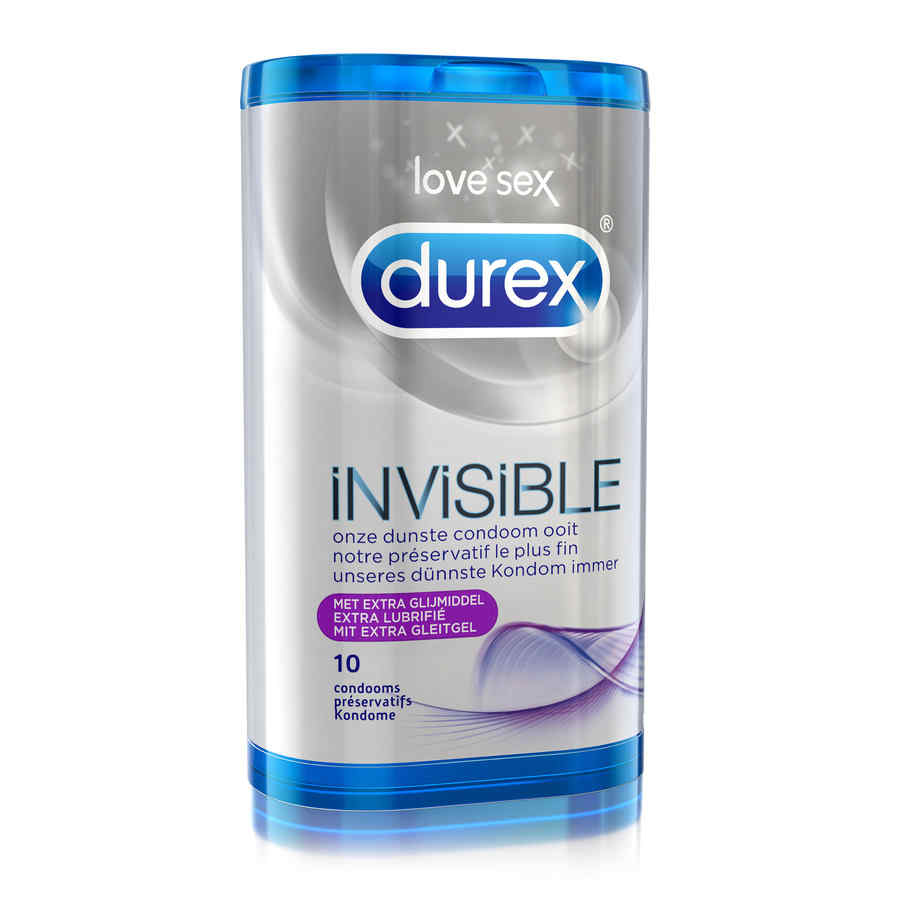 Hlavní náhled produktu Durex - Invisible - tenké extra lubrikované kondomy, 10 ks