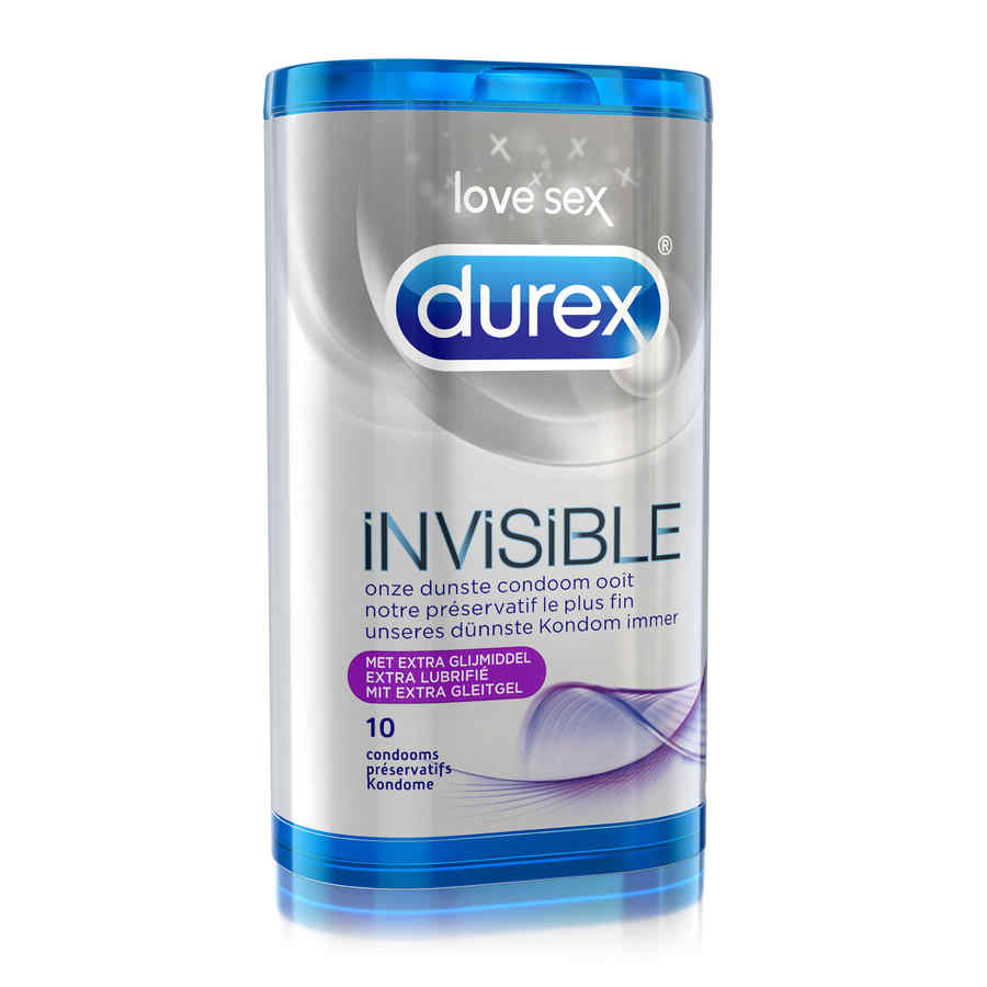 Náhled produktu Tenké extra lubrikované kondomy Durex Invisible, 10 ks