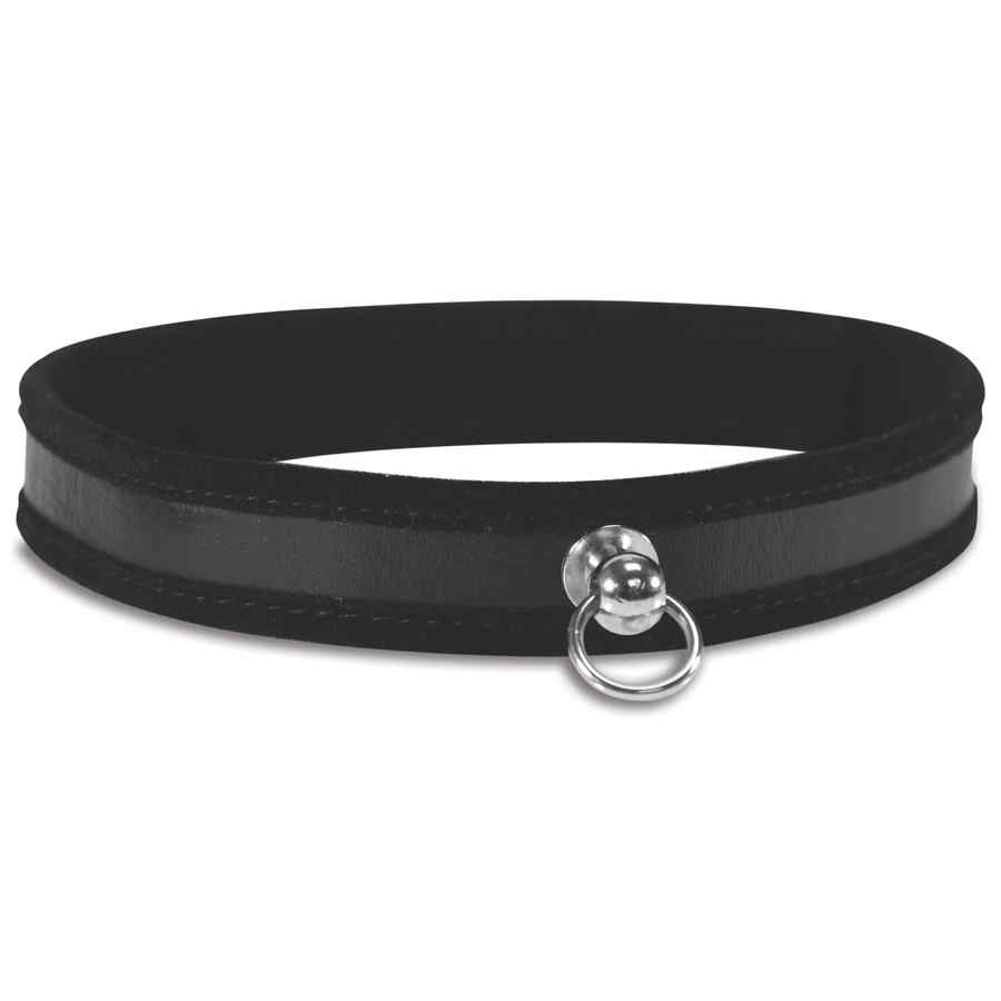 Hlavní náhled produktu S&M - Black Day Collar - černý obojek s okem na vodítko