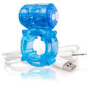 Alternativní náhled produktu The Screaming O - Charged Big O vibrační erekční kroužek, čirá modrá