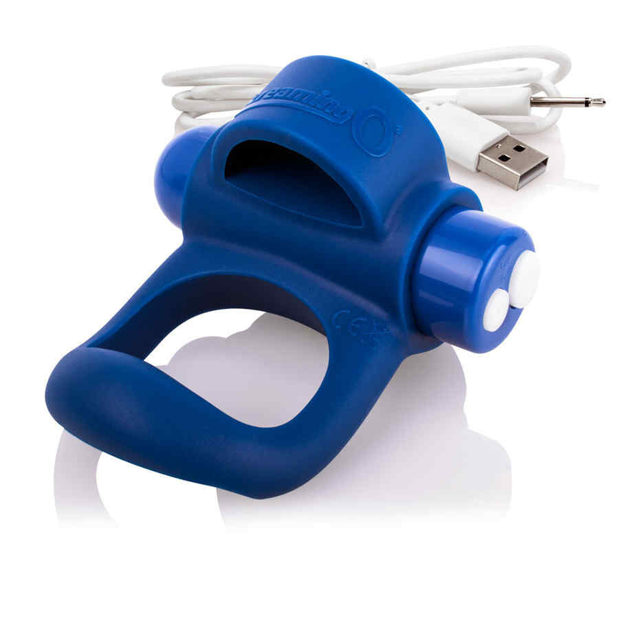 Náhled produktu Vibrační erekční kroužek The Screaming O Charged You Turn Plus, modrá